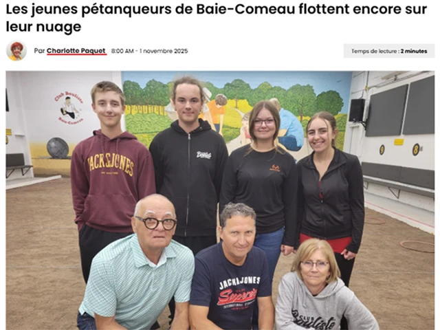 Les jeunes boulistes junior de Baie-Comeau